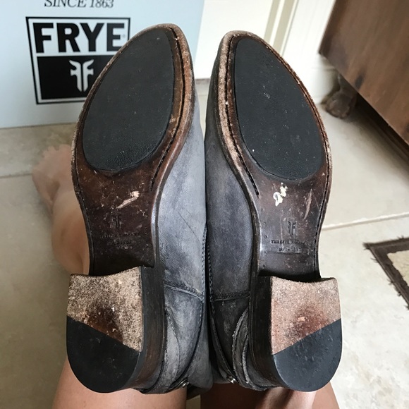 Frye Lindsay Plate Boots - Stone (Limited Edition) - Picture 6 of 8